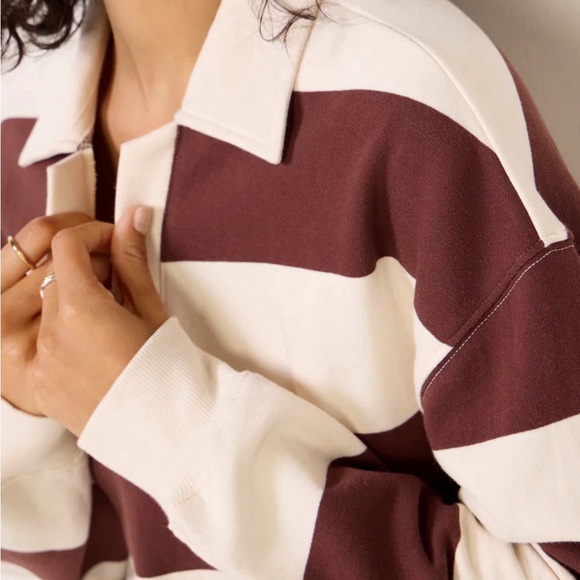 NEW Z Supply Rugby Top in Sandalwood - Size Large - Picture 2 of 3